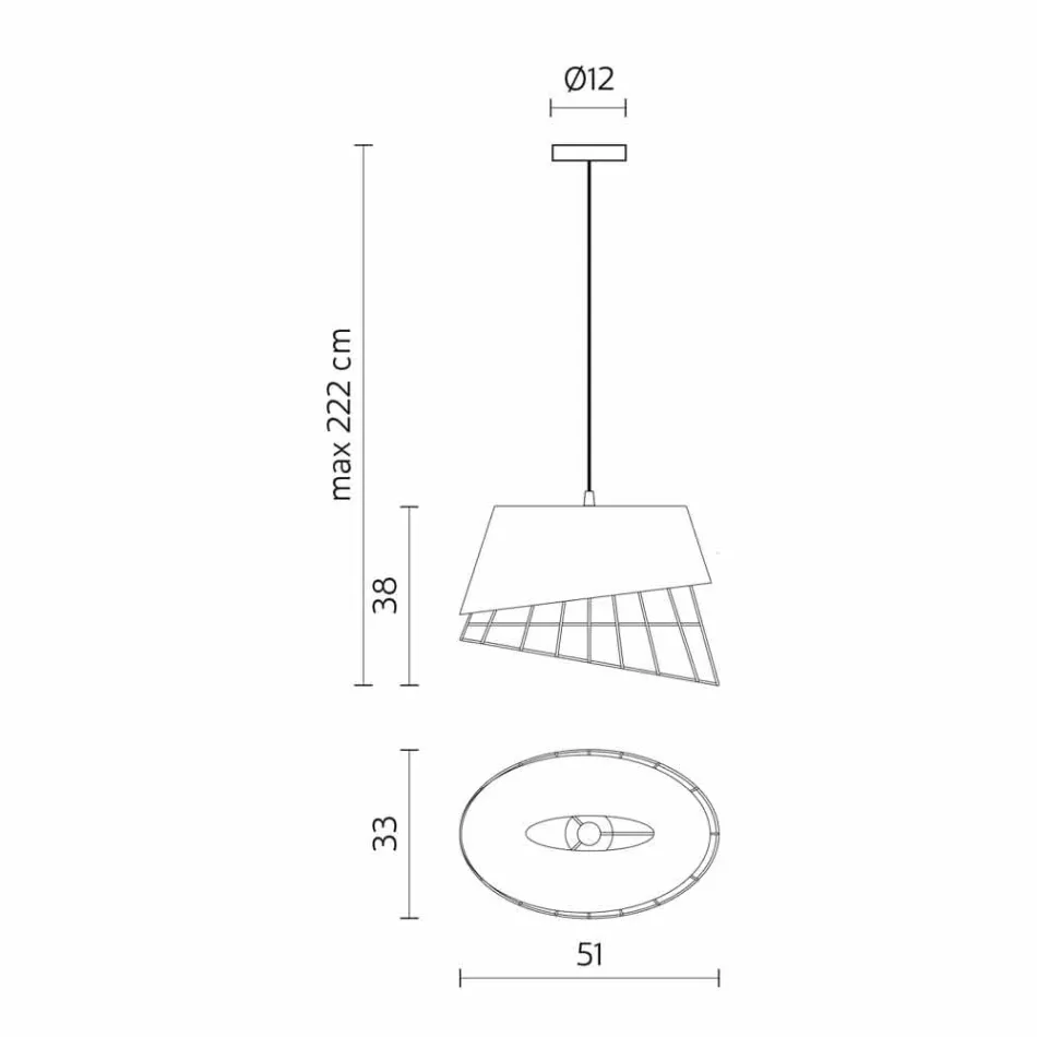 Lámpara de Suspensión en Fibra de Vidrio Blanca y Metal Elegante Diseño - Solar viadurini