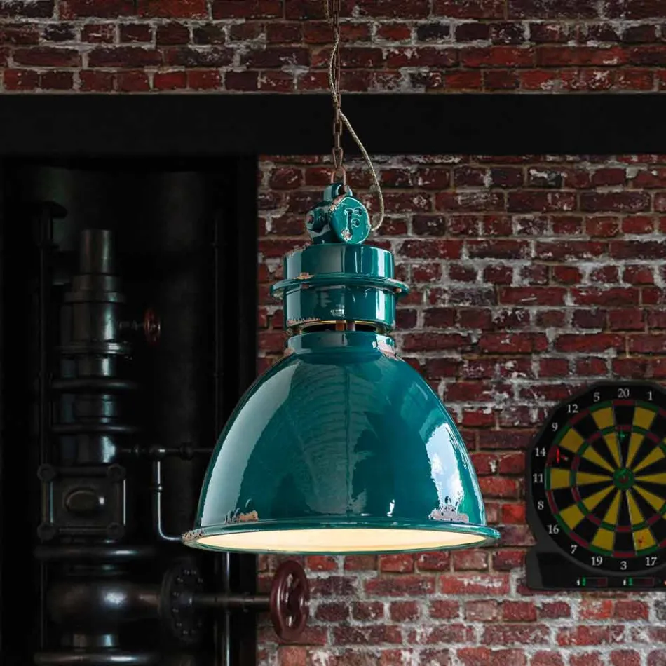 lámpara de suspensión de diseño industrial elaborado Katie viadurini