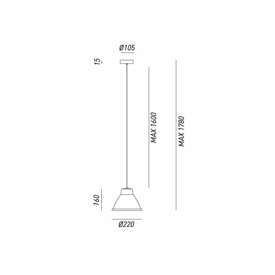 aplique de pared de hierro industrial Loft Mini Il Fanale viadurini