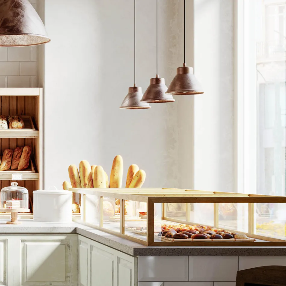 Loft Mini lámpara colgante de hierro industrial Il Fanale viadurini