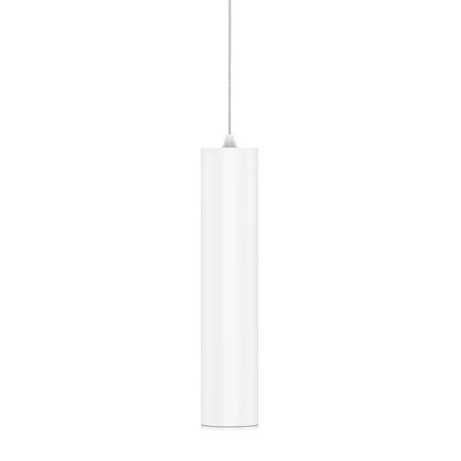 Lámpara de Suspensión Led 7W en Aluminio Blanco o Negro Mate - Rebolla viadurini