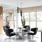 Lámpara de Suspensión Led Empotrable en Aluminio Blanco o Negro - Rebolla viadurini