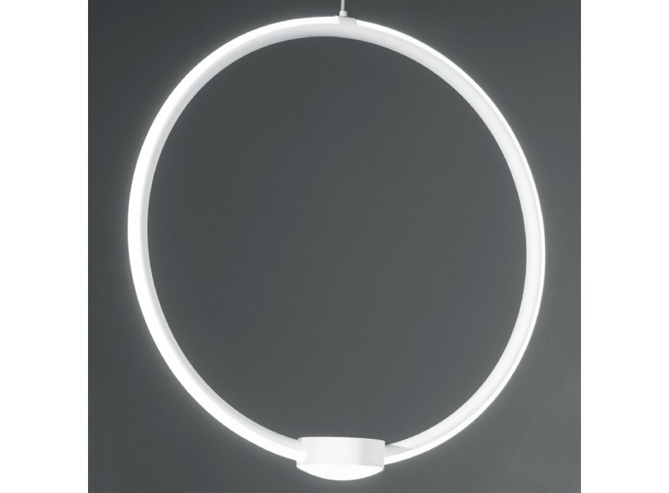 Lámpara de suspensión LED de metal con difusor de polímero - Lumina viadurini