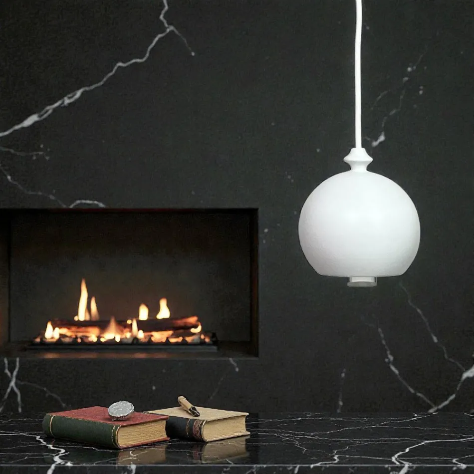 Lámpara de suspensión moderna Aldo Bernardi en cerámica I Lustrini 5 viadurini