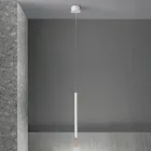 Lámpara de suspensión moderna con luz LED en metal pintado - Alerce viadurini