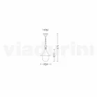 Lámpara de suspensión exterior de aluminio fabricada en Italia, Anusca. viadurini