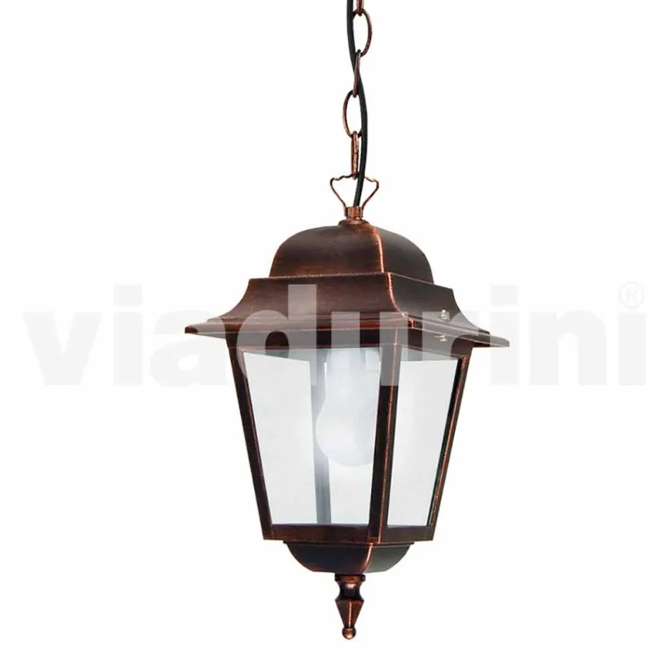 Lámpara de suspensión para exterior fabricada en aluminio, fabricada en Italia, Aquilina. viadurini