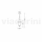 Lámpara de suspensión para exterior fabricada en aluminio, fabricada en Italia, Aquilina. viadurini
