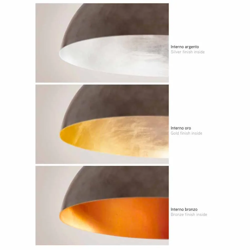 Lámpara colgante pequeña de acero Moonlight viadurini