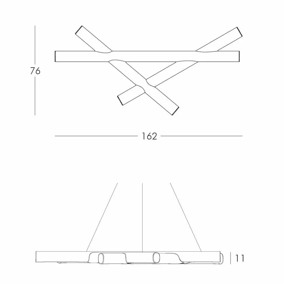 Lámpara de suspensión de polietileno White Slide Mesh producida en Italia viadurini