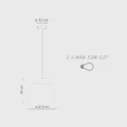 Lámpara de suspensión de cerámica coloreada Made in Italy - Corcovado viadurini