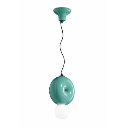Lámpara de suspensión redonda de cerámica Made in Italy - Bumbum viadurini