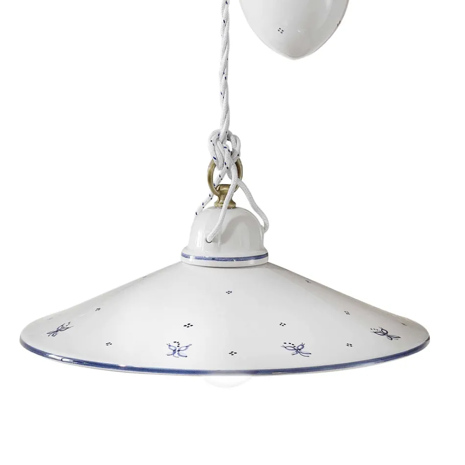 Lámpara de Suspensión Ups and Down en Cerámica Decorada 2 Tamaños - Asti viadurini