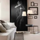 Lámpara de suspensión para sala de estar en vidrio blanco satinado 3 dimensiones - Suave viadurini