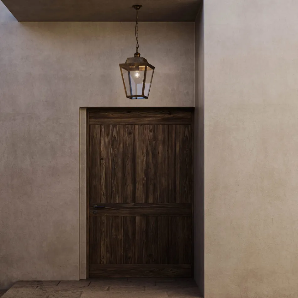 Lámpara colgante de estilo industrial Quadro Il Fanale viadurini