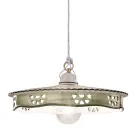 Lámpara colgante vintage de cerámica y hierro hecha a mano - Alessandria viadurini