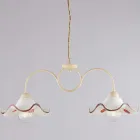 Lámpara de cristal y metal artesanal hecha en Italia para salón y dormitorio - Merope viadurini