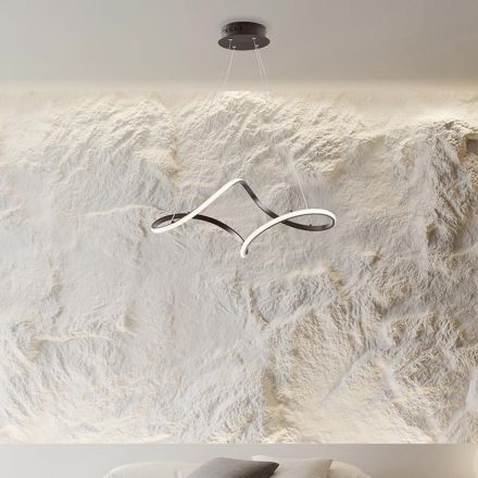 Lámpara de cristal y metal artesanal hecha en Italia para salón y dormitorio - Pictor viadurini