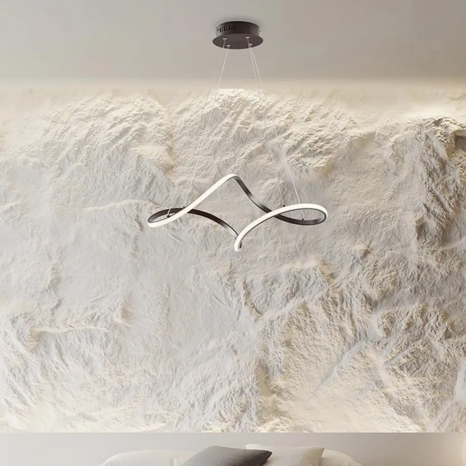 Lámpara de cristal y metal artesanal hecha en Italia para salón y dormitorio - Pictor viadurini