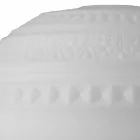 Lámpara de mesa en vidrio blanco satinado y diseño moderno en metal - Morse viadurini