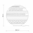 Lámpara de mesa en vidrio blanco satinado y diseño moderno en metal - Morse viadurini