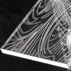 Lámpara de Pie LED Cristal Acrílico Decoración Láser - Possett viadurini