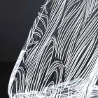 Lámpara de Pie LED Cristal Acrílico Decoración Láser - Possett viadurini