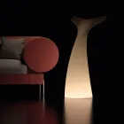 Coda - Lámpara de exterior bicolor de polietileno fabricada en Italia viadurini