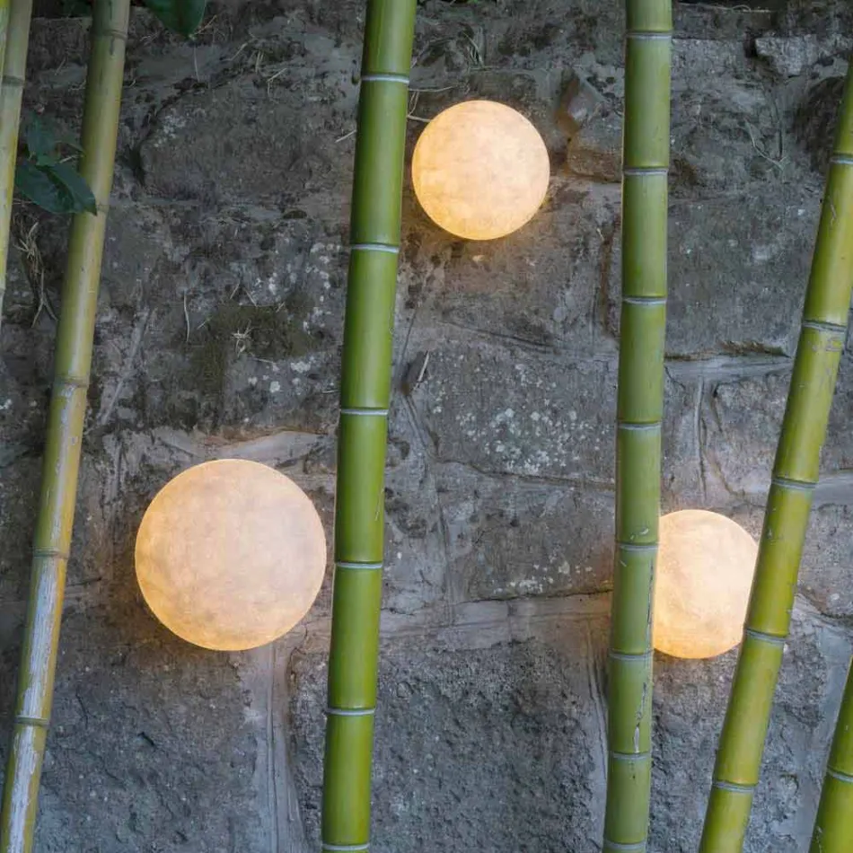 Lámpara de pared para exterior In-es.artdesign A. Moon Out en nebulita viadurini