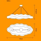 Lámpara de suspensión de diseño para exteriores en polietileno - Nefos by Myyour viadurini