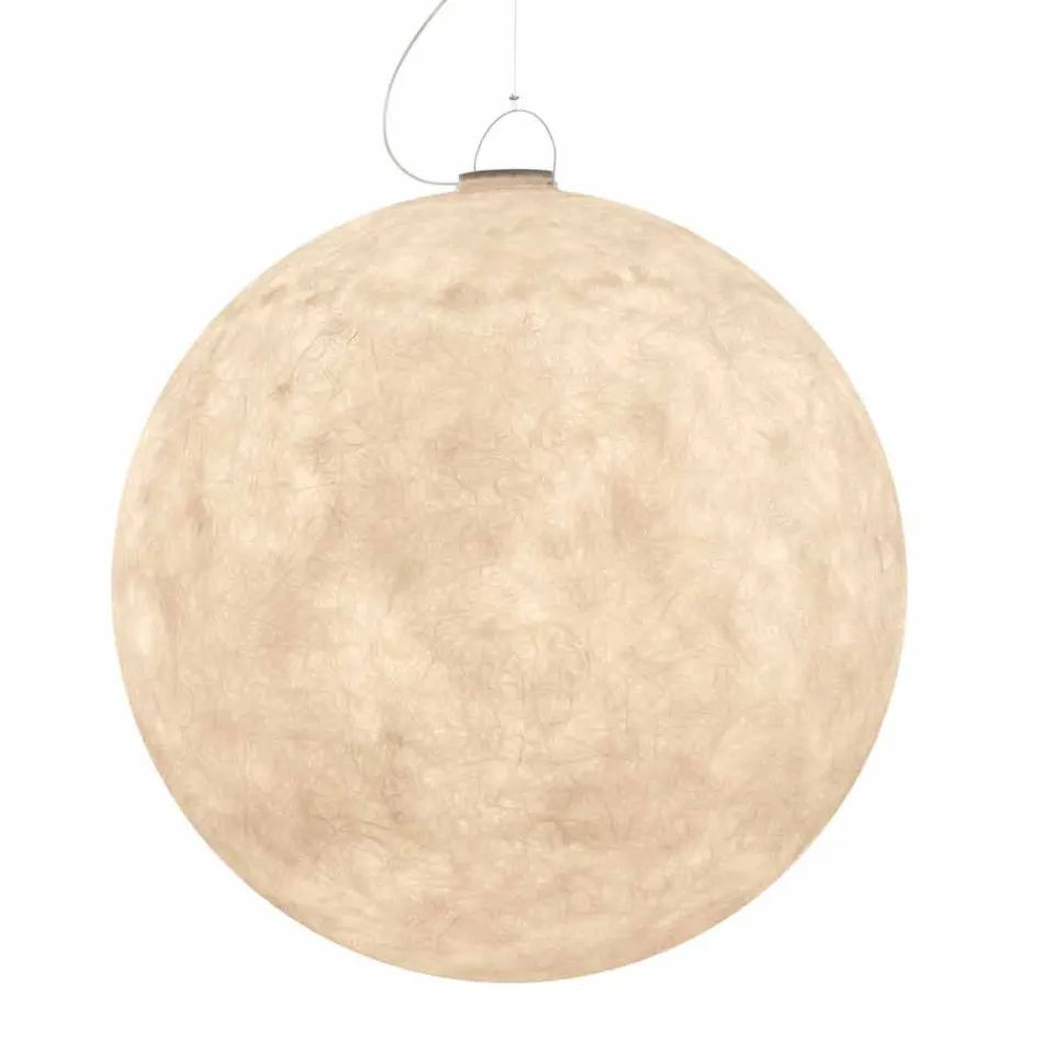 Lámpara de suspensión exterior In-es.artdesign Luna Out en nebulita viadurini