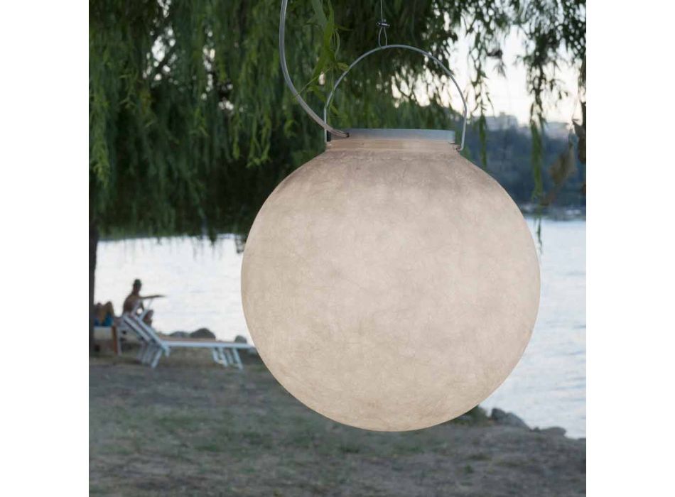 Lámpara de suspensión exterior In-es.artdesign Luna Out en nebulita viadurini