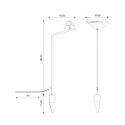 Lámpara de exterior en mayólica toscana esmaltada fabricada en Italia - Uccellino viadurini