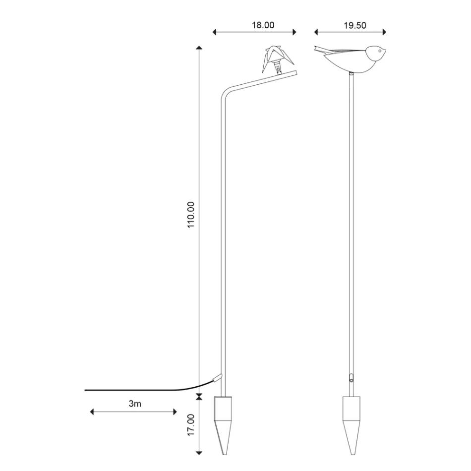 Lámpara de exterior en mayólica toscana esmaltada fabricada en Italia - Uccellino viadurini