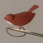 Lámpara de exterior en mayólica toscana esmaltada fabricada en Italia - Uccellino viadurini