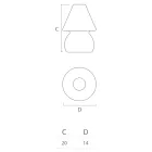 Lámpara de exterior en polietileno Luz LED RGB Made in Italy - Marisol viadurini