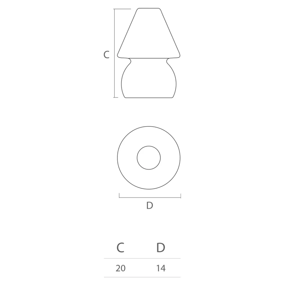 Lámpara de exterior en polietileno Luz LED RGB Made in Italy - Marisol viadurini