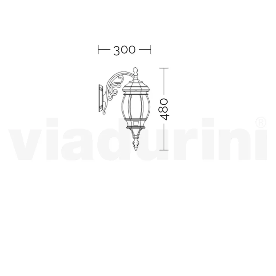 Lámpara de exterior estilo vintage en aluminio blanco Made in Italy - Dodo viadurini