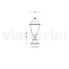 Lámpara de pie de jardín vintage en aluminio Made in Italy - Bonaria viadurini