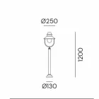 Lámpara de jardín Farola vintage de latón y cobre en 3 tamaños - Borgo by Il Fanale viadurini