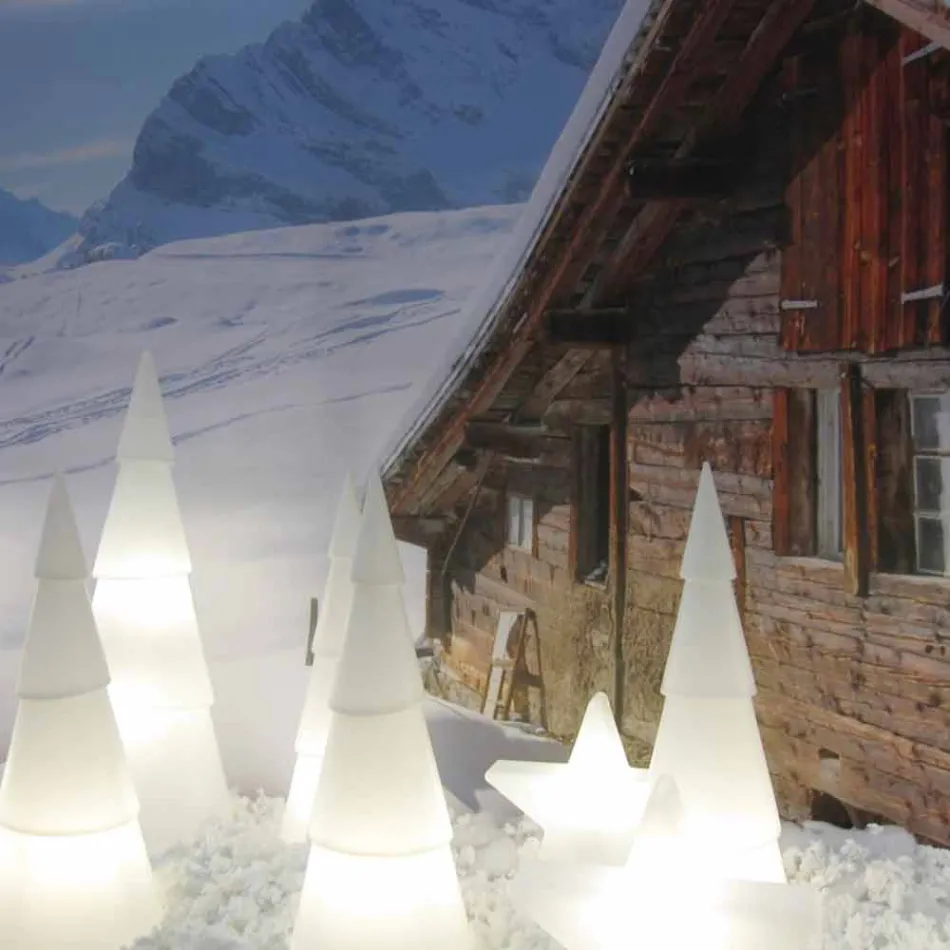 Lámpara de interior o exterior en plástico blanco, rojo o verde - Alberostar viadurini