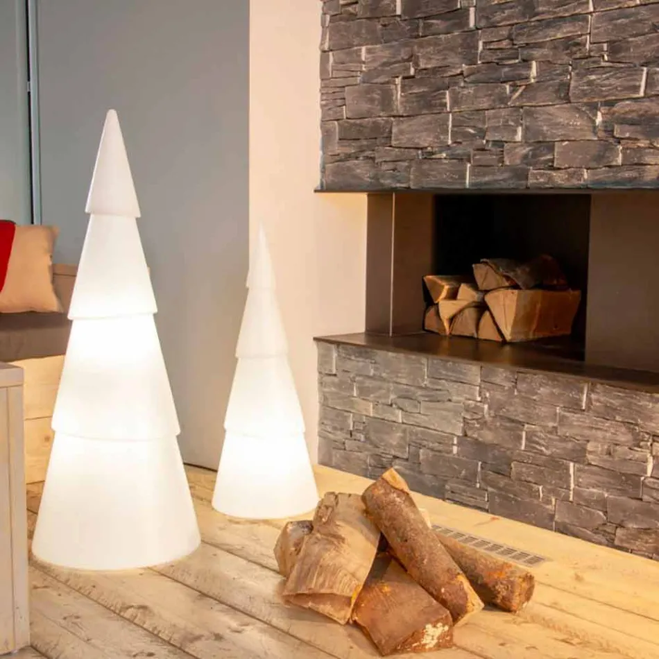 Lámpara de interior o exterior en plástico blanco, rojo o verde - Alberostar viadurini