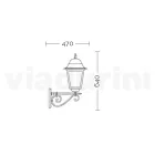 Aplique de exterior en aluminio y cristal transparente - Alchemist viadurini