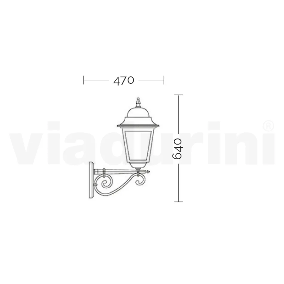 Aplique de exterior en aluminio y cristal transparente - Alchemist viadurini