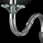 Lámpara de pared en dos luces de cristal y el cristal de la hiedra, fabricado en Italia viadurini