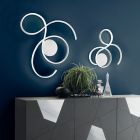 Lámpara de pared con LED en metal pintado de diseño moderno - Trella viadurini