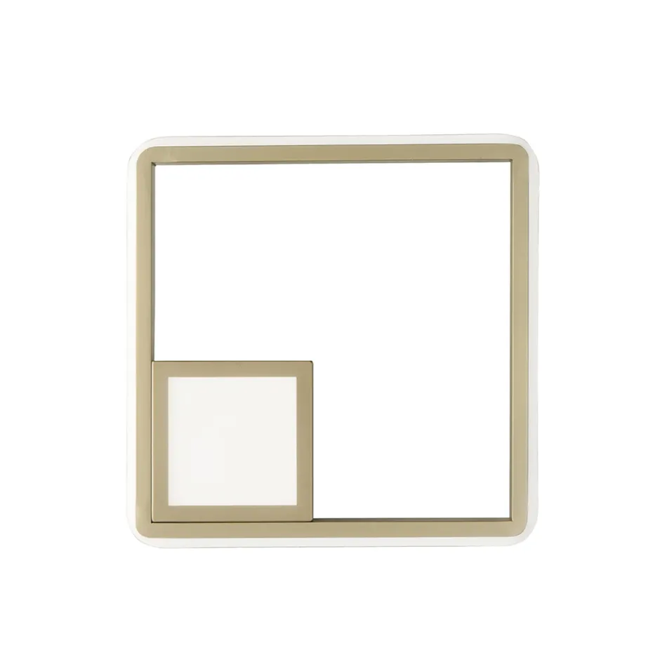 Lámpara de pared con LED en metal pintado acabado dorado - Formal viadurini