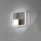 Lámpara de pared con LED en metal pintado acabado dorado - Formal viadurini