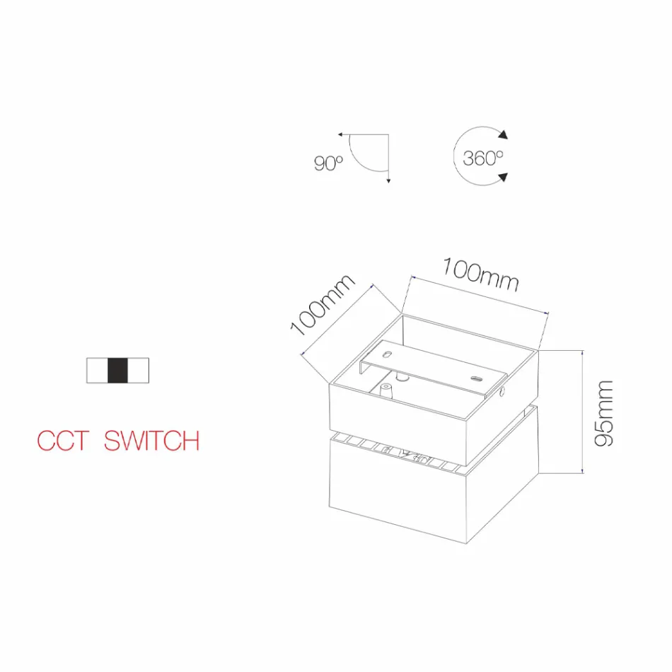 Aplique Decorativo Led 14W en Aluminio Blanco o Negro - Vernon viadurini