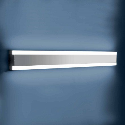 Lámpara de pared en acero inoxidable, plexiglás y aluminio con luz LED - Magneto viadurini